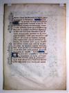 MANUSCRIPT LEAF.  Miniature of St. Catherine of Siena  on vellum leaf from manuscript of Légende de la Vie de Ste. Catherine. 15th ct.